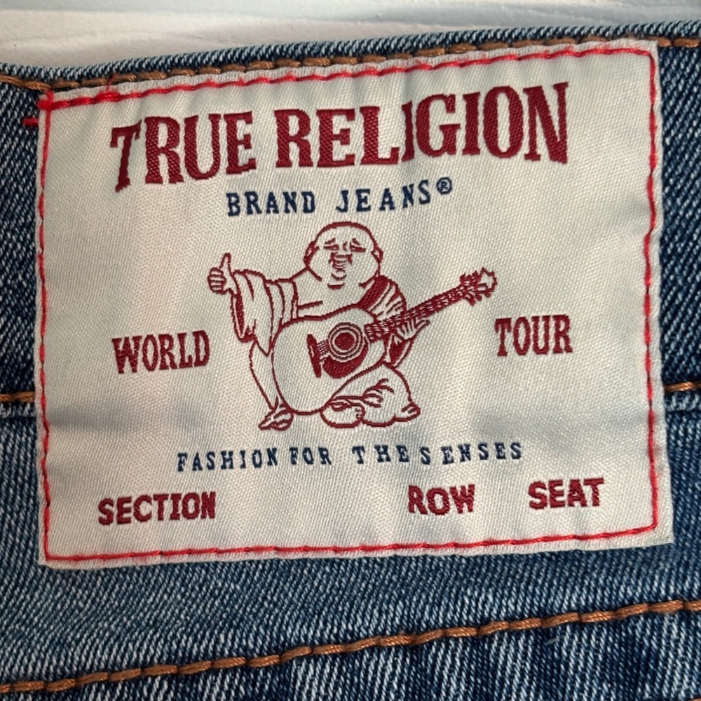 True Religion Men's Rocco Casual Relaxed Skinny Medium Wash Denim Shorts 30 - Picture 10 of 15